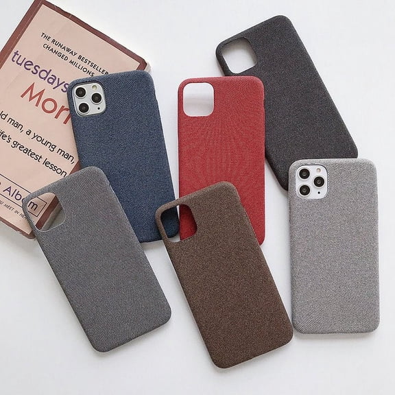 Luxury Solid Warm Cloth Fabric Case for iPhone 12 Mini 11 Pro X Xr XS Max Plush for iPhone 6 6S 7 8 Plus Thin Soft Back Cover