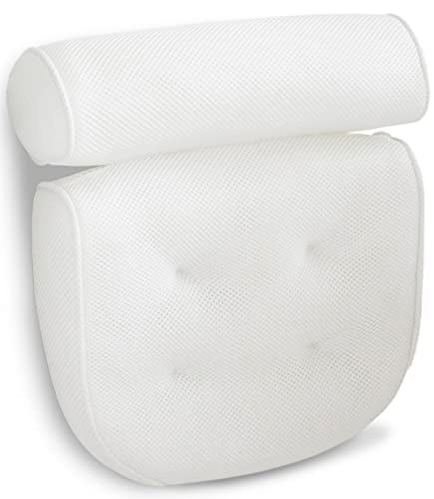 Luxury Spa Bath Pillow with Head, Neck, Shoulder and Back Support. Non