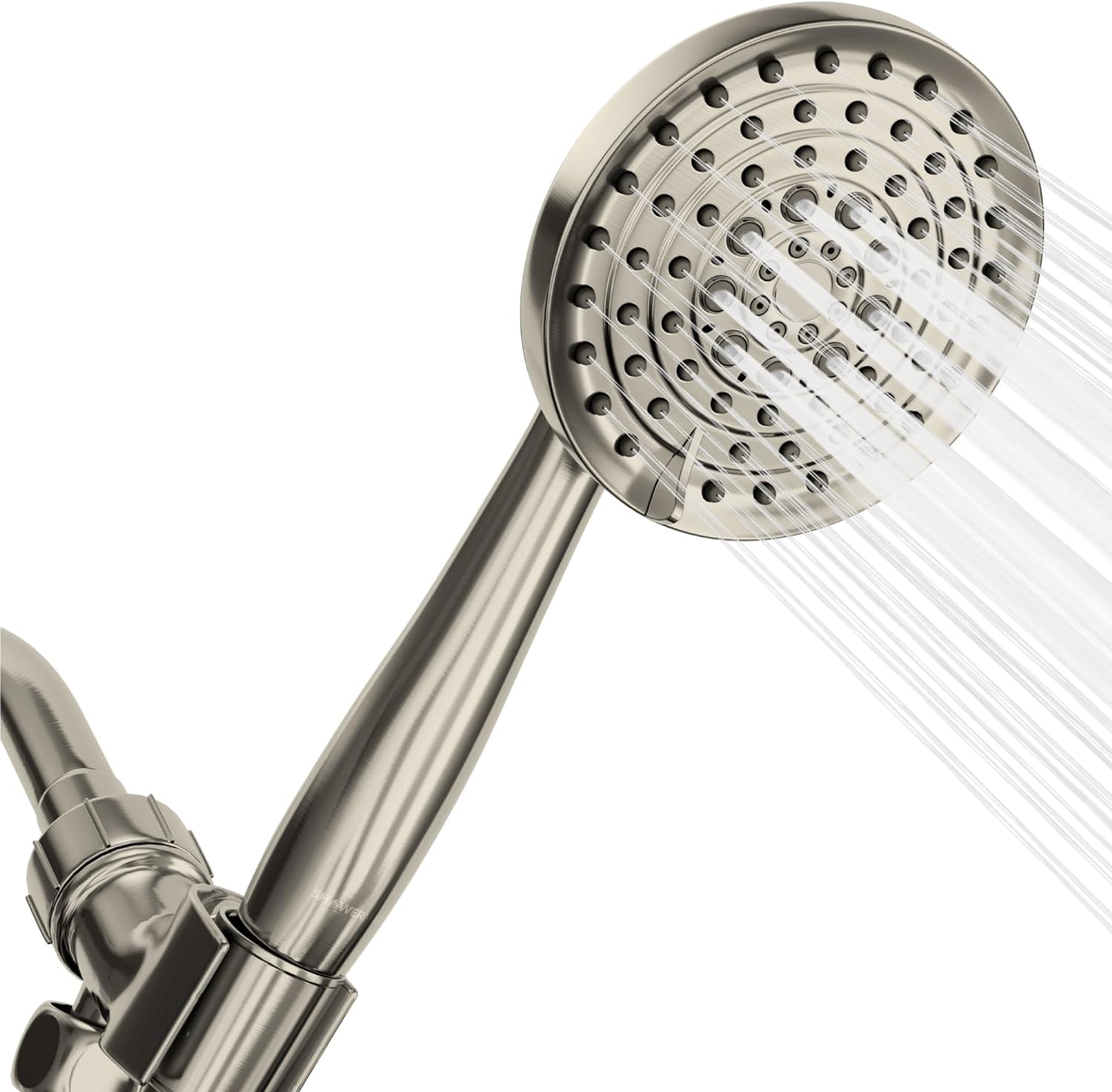 Luxury Spa Series Brushed Nickel Hand Held Shower Head, 5 inch 6 Spray