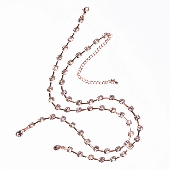 Luxury Sparkling Long Sweater Chain Pendant Statement Fashion Jewelry Necklace for Women