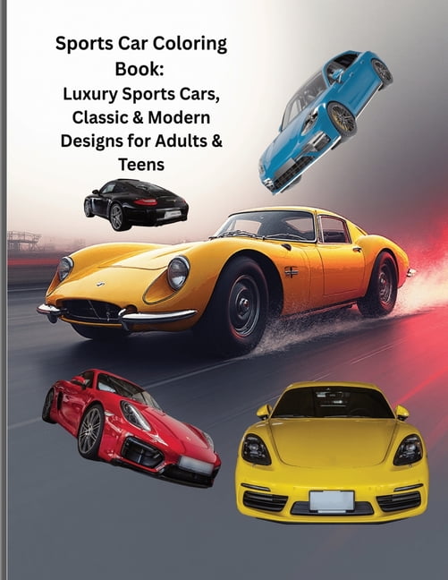 Luxury Sports Car Coloring Book, (Paperback)