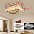 thumbnail image 1 of Luxury Square Crystal Light LED Glass Chandelier Droplet Fixture Ceiling Pendant, 1 of 12