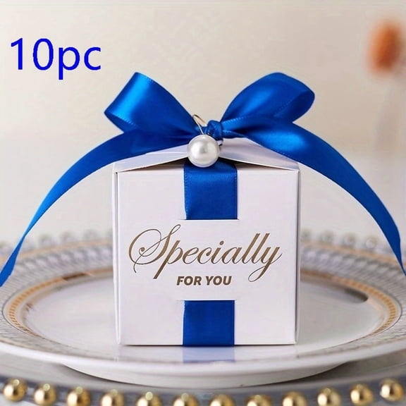 Luxury Square Pearl Candy Box - Elegant Gift Packaging for Weddings, Birthdays, Christmas, and Valentine's Day