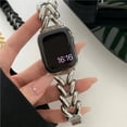 thumbnail image 1 of Luxury Stainless Steel Bracelet For iWatch Series 9 8 7 6 Ultra SE 4 5 3 For Apple Watch Band 41mm 45mm 44mm 40mm 42mm 38mm 49mm, 1 of 7