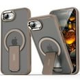 thumbnail image 1 of Luxury Stand & Strong Magnetic for iPhone 16e Case, [Compatible with MagSafe] Built in Invisible Stand Frosted Transparent Anti-Scratch Phone Cover for iPhone 16e, Desertgold, 1 of 8