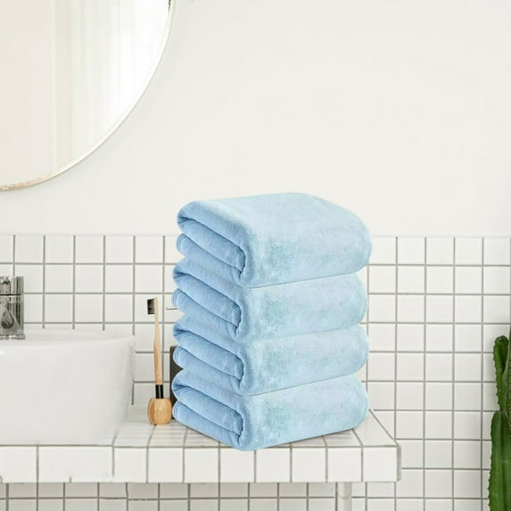 Luxury Striped Bath Towel, Ultra Soft Absorbent Hair Body Towel, Quick-Dry Velvet Fabric, 70x140cm Large Bath Sheet, Machine Washable, Home Hotel Spa Use