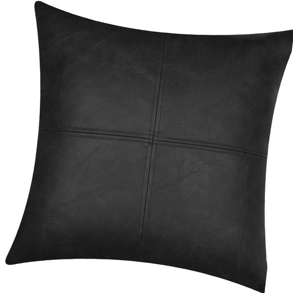 Luxury Stripeds Faux Leather Throw Pillow Covers Modern Design Sofa Bed Hypoallergenics Cushions Covers Protectors