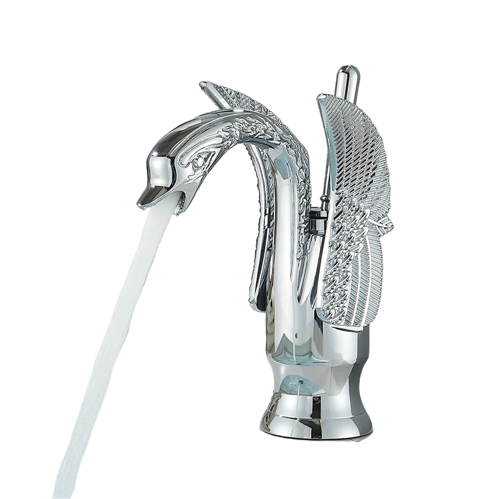 Luxury Swan Bath Basin Brass Faucet Cold and Hot Water Mixer Taps Black /Gold/Antique Bathroom Washbasin Crane -Modern  Design