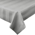 thumbnail image 1 of Luxury Table Protector Pad, 2 in 1 Table pad + Great Looking Tablecloth - Heat Resistant, Spill & Stain Proof - Flannel Backing (54x108, Silver - Silk Stripe), 1 of 4