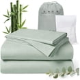 thumbnail image 1 of Luxury  Tencel & Viscose from  Cooling Sheet Set,Silky Soft Lyocell Sheets with Deep Pocket,  & Breathable Bedding with Pillowcases (Sea Glass, ), 1 of 6