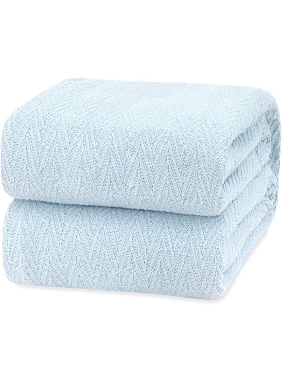 Cotton Blankets in Bed Blankets