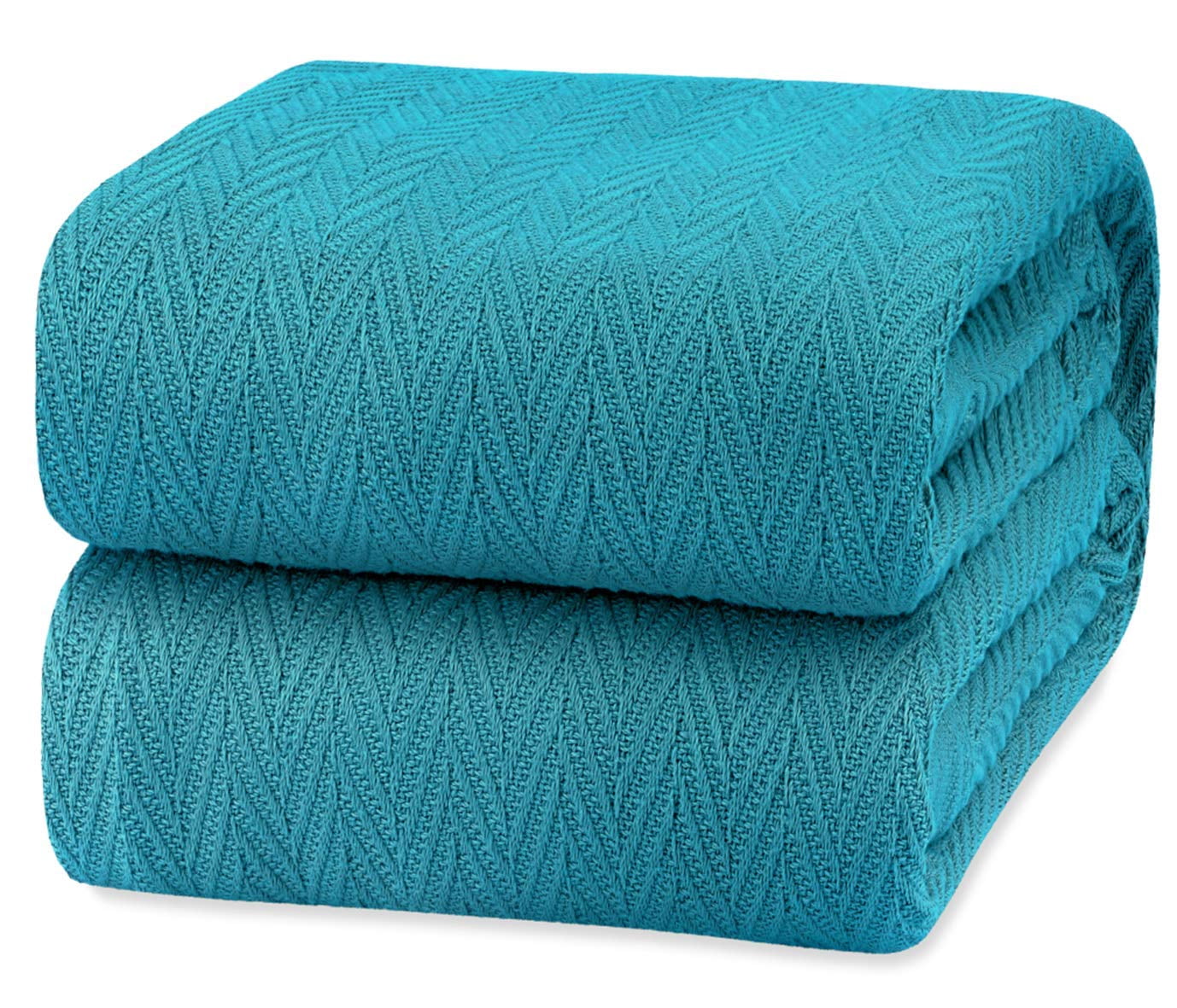 Luxury Thermal Cotton Blankets, King Size Teal