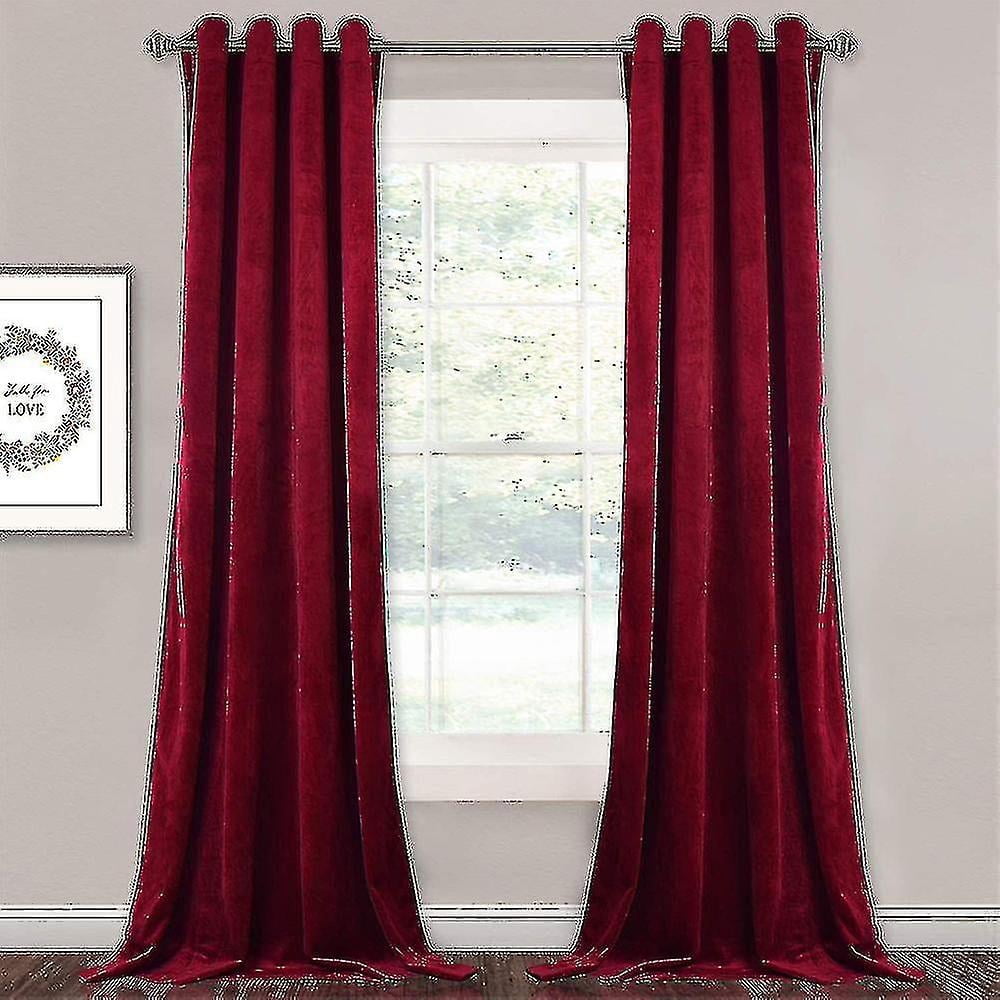 Luxury Thermal Insulated Drapes Thick Solid Living Efficient Blackout Curtain