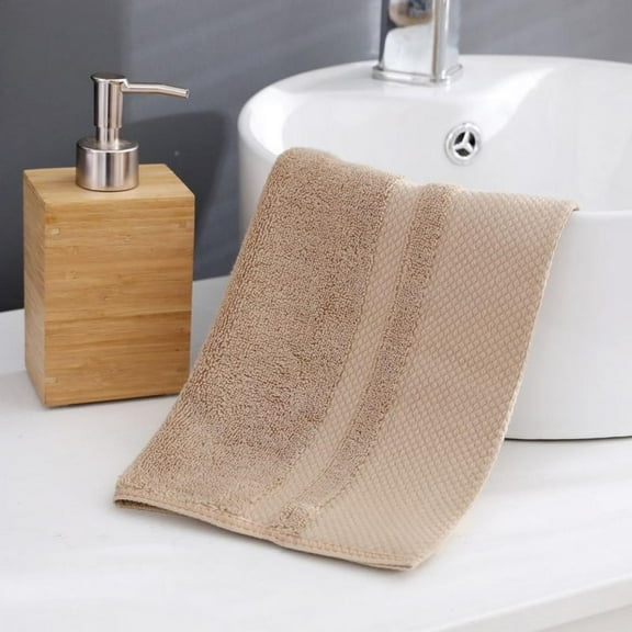 Luxury Thick Bath Towels 29.5" x 13.8" Premium Bath Sheet/Ultra Soft, Highly Absorbent Heavy Weight Combed Cotton (Khaki)
