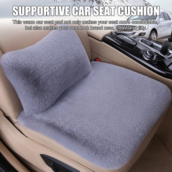 Luxury Thickened Plush Car Seat Cushion Set Washable Non-Fading Soft Fluffy Protector Winter Warm Front Back Seat Covers