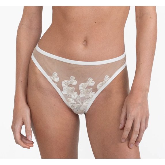Luxury Thong, Cheecky Pantie Ette By Entos 144 White