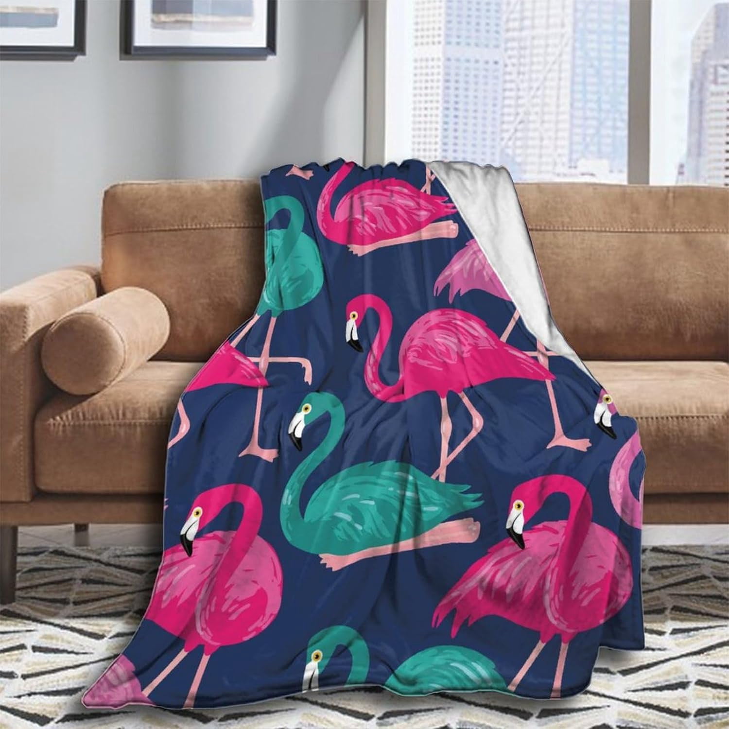 Luxury Throw Blanket All Season Throw Blanket Fashion Teal Pink