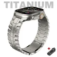 thumbnail image 1 of Luxury Titanium Band For Apple Watch Ultra 2 49mm 45mm 44mm 42mm Bracelet For iWatch Series 9 8 7 6 SE 5 4 Business Metal Strap, 1 of 7