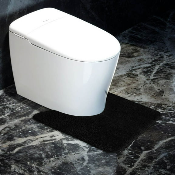 Luxury Toilet Rugs U Shaped Washable Bath Rugs for Bathroom Non Slip Extra Soft and Absorbent Microfiber Bath Mat Plush Comfortable Contour Bath Rugs for Toilet Base, 20"x20"