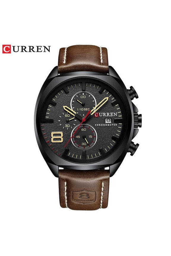 Luxury Top Brand Curren Men's Watch Leather Strap Chronograph Sport Watches Mens Business Wristwatch Clock Waterproof 30 M 2019 - Quartz Wristwatches