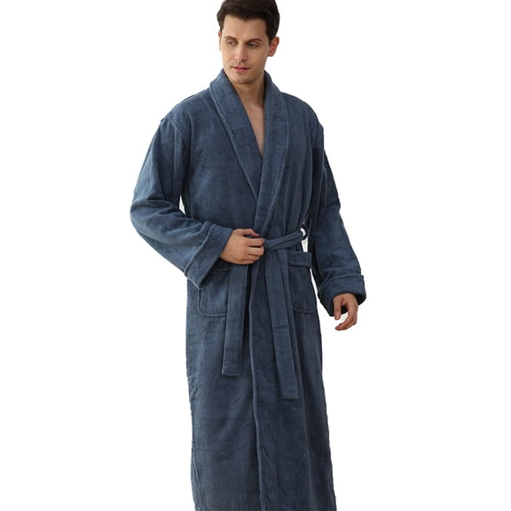 Luxury Towel Bathrobe For Women Men Couples, Dressing Gown Womens Cotton Bathrobes Soft Warm Kimono Bath Robe Unisex Lightweight Pajamas Long Robes Nightgowns