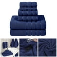 thumbnail image 1 of Luxury Towel Set, 2 Hand Towel, 600 GSM 100% Cotton Towels for Bathroom, Navy Blue Towel Sets, 1 of 8