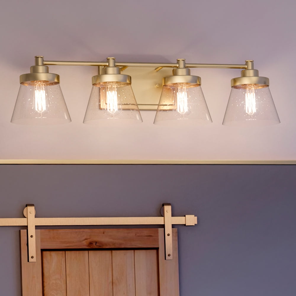 Luxury Traditional Bath Light, 7.75H x 33.5W, with Modern Farmhouse ...