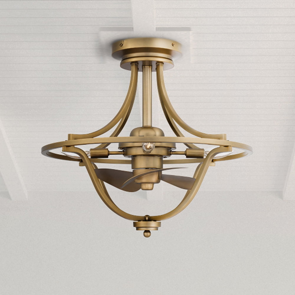 Luxury Traditional Ceiling Fan, Large Size: 19.50''H x 21.00''W, with French  Country Style Elements, Weathered Brass Finish, UQL9130 from the Bendigo  Collection by Urban Ambiance - Walmart.com, image size:1000x1000