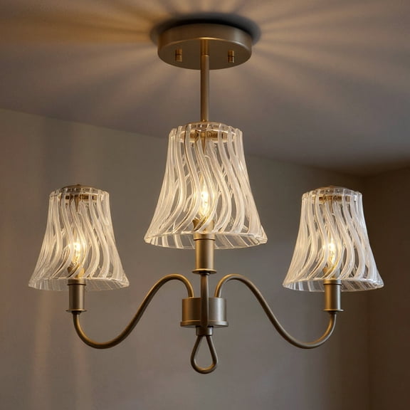 Luxury Traditional Ceiling Light, Brushed Nickel, UQL6230