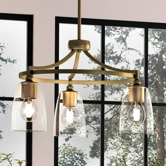 Luxury Tranditional Chandelier, 12.25H x 21W, with Transitional Style, Brushed Bronze, UHP4250 by Urban Ambiance