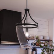 Luxury Tranditional Pendant, 23.375H x 15.25W, with Transitional Style, Midnight Black, UHP4278 by Urban Ambiance