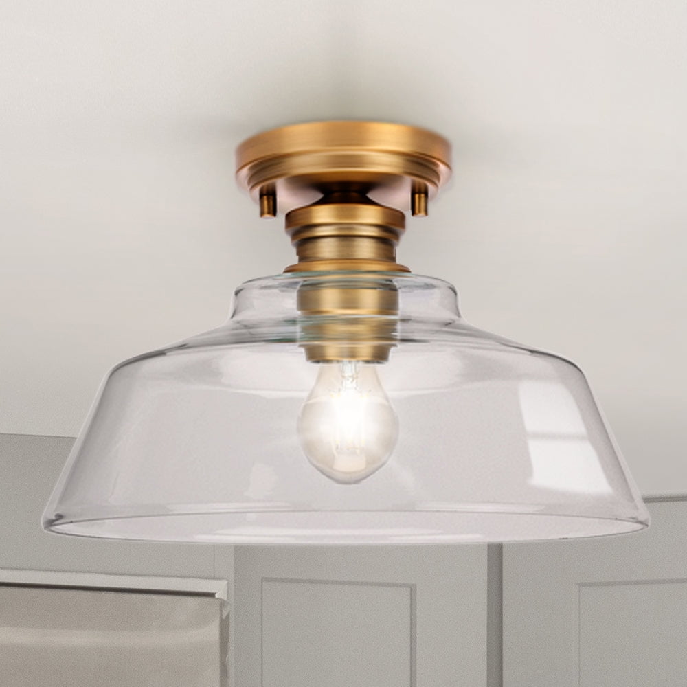 Luxury Transitional Ceiling Light, Vintage Brass, UHP4886