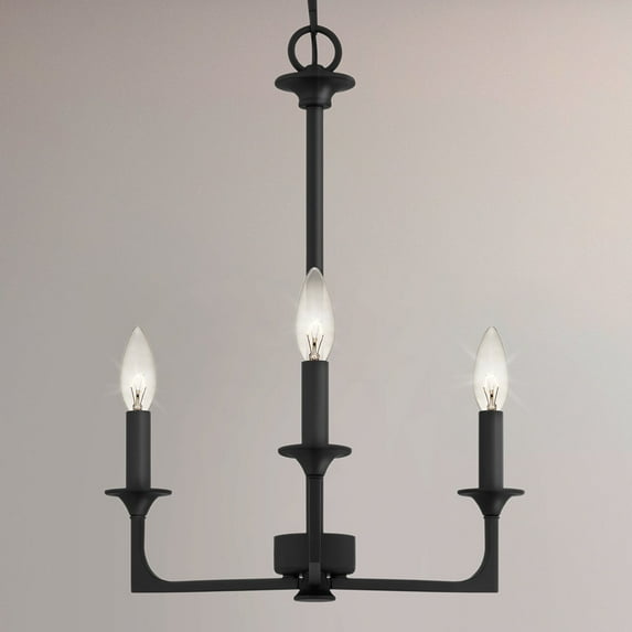 Luxury Transitional Chandelier, Matte Black, UQL4991