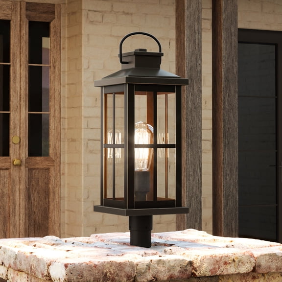 Luxury Transitional Post Light, 20.25H x 7W, with Craftsman Style, Olde Bronze, UHP1293 by Urban Ambiance