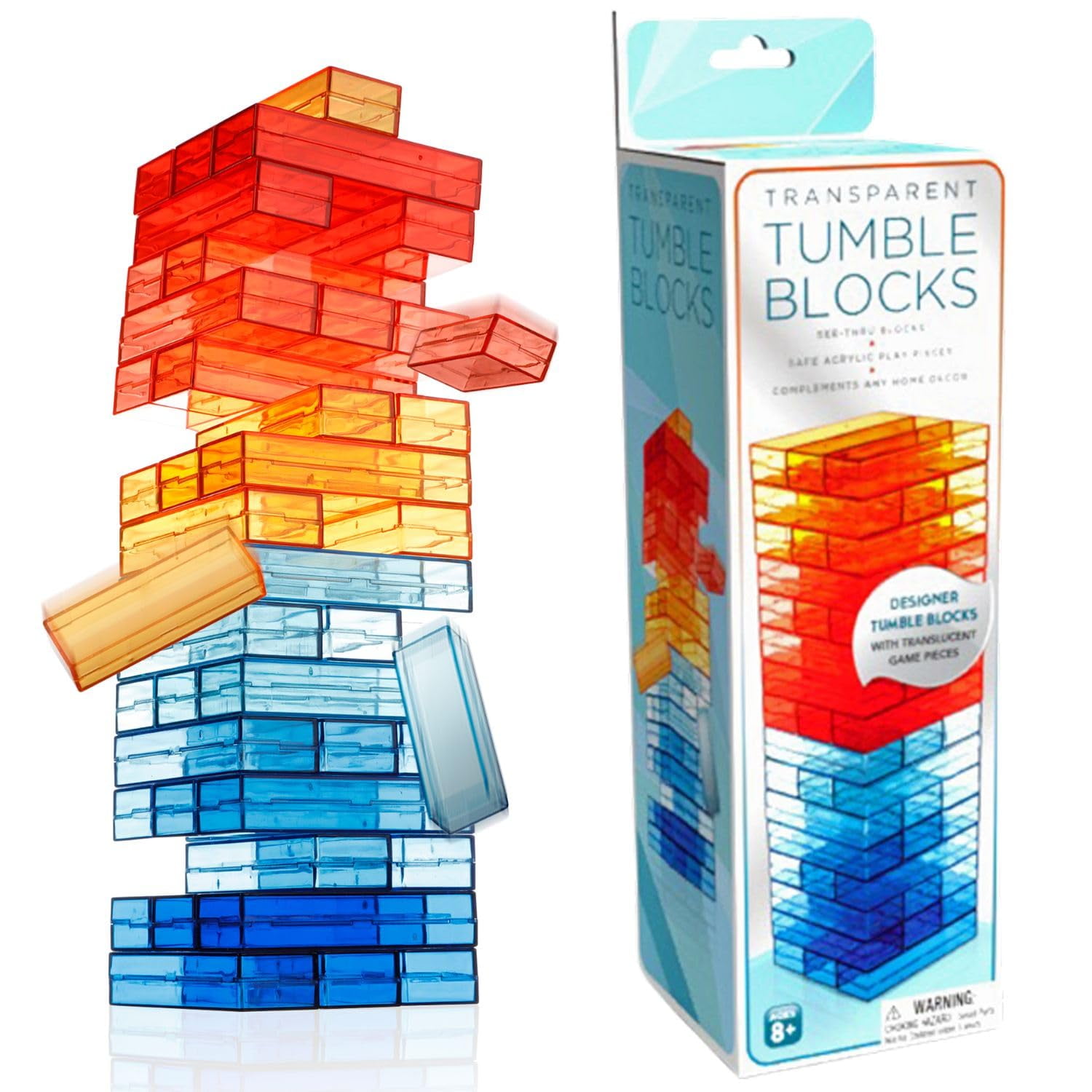 Transparent Block Tower Luxy Luminescent Building Blocks Colour In