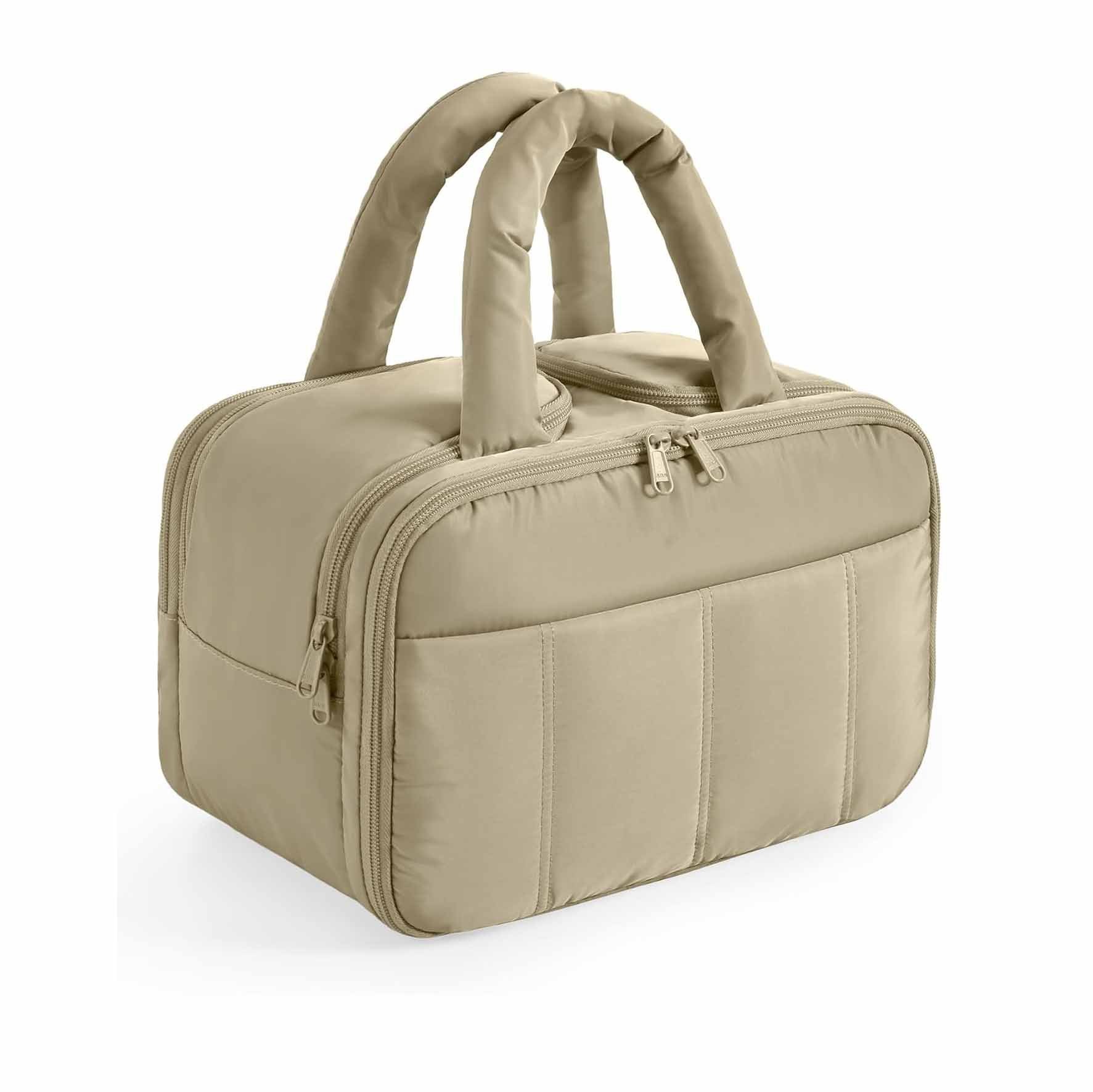 Luxury Travel Toiletry Bag, Puffy Large Toiletry Bag for Women, Lightweight Cosmetic Makeup Bag Organizer with Handle for Traveling, Accessories, Essentials, Toiletries