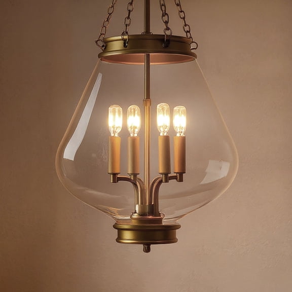 Luxury Tudor Pendant, Weathered Brass, UQL6403