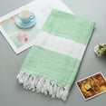 thumbnail image 1 of Luxury Turkish Cotton Beach Towel with Elegant Striped Design, Ultra Soft and High Absorbency Large Towel, Foldable Compact Towel for Travel Gym Spa and Beach Outing, 1 of 2