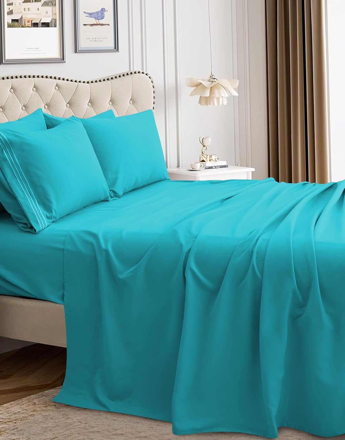 Luxury Twin 4Piece Sheet Set 1800 Premium Hotel Quality EasyFit