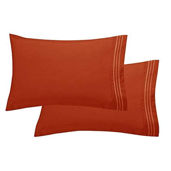 Luxury Ultra-Soft 2-Piece Pill<br>owcase Set 1500 Thread Count E<br>