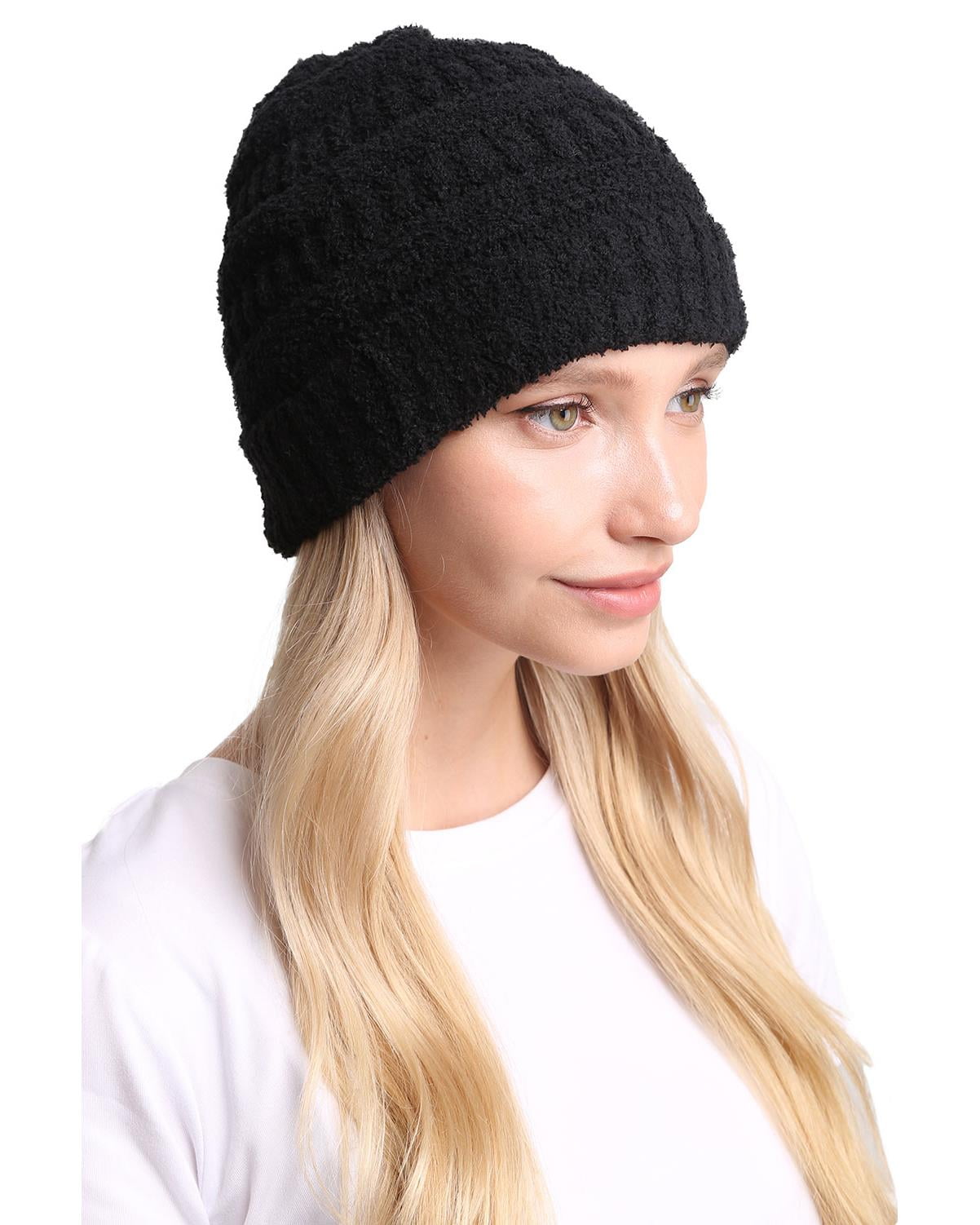 Luxury Ultra Soft Micro Plush Solid Color Beanie with Ribbed Trim