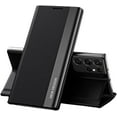 thumbnail image 1 of Luxury Unique Wear-Resistant Leather Flip Phone case for Samsung Galaxy A70 A50 A30 A20 A71 A51 A21 S 4G 5G Shell Comfortable Anti-Drop Magnetic Bracket Protective Cover(Black,A21S), 1 of 8