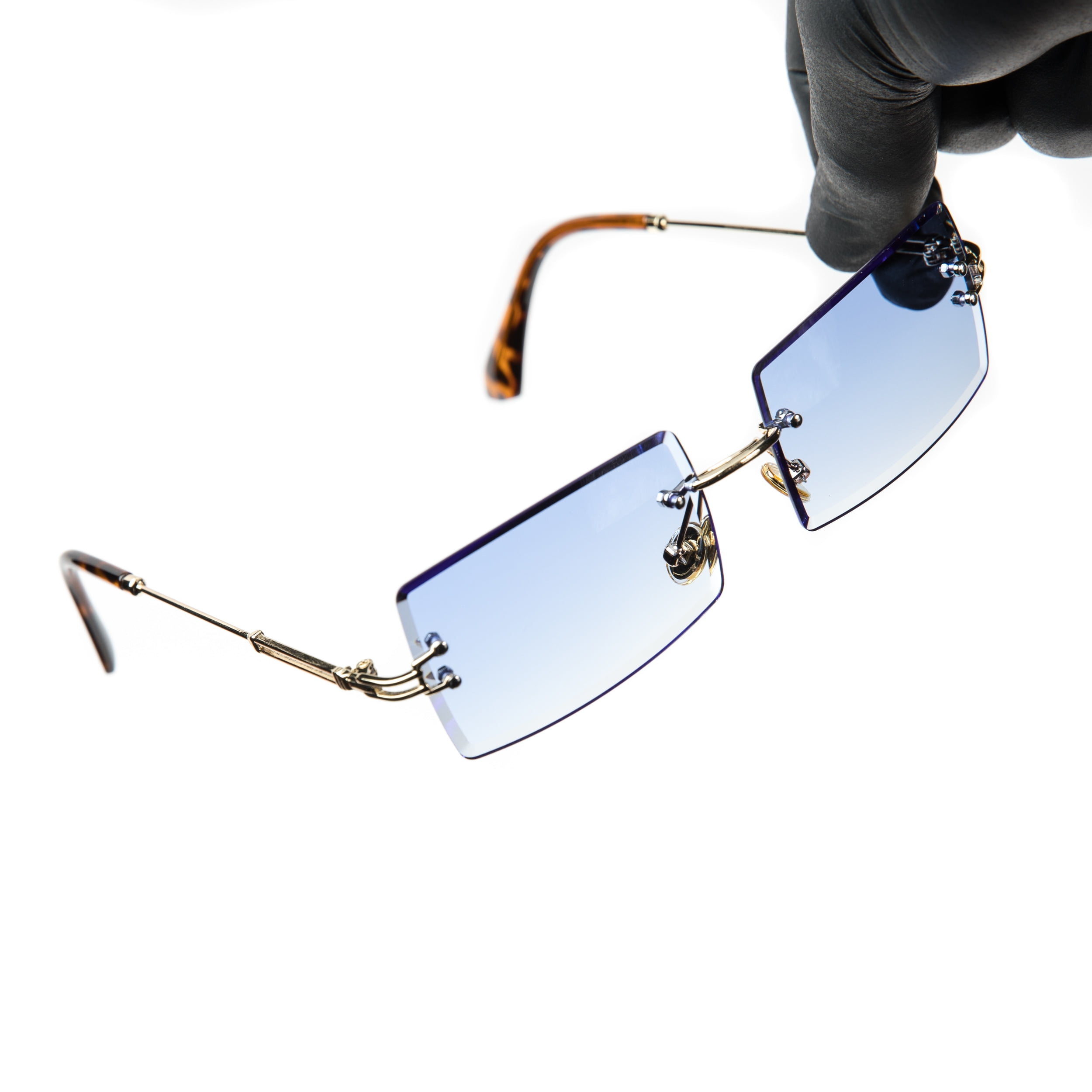 Street Knitted Polarized Unisex Square Rimless Trendy HipHop Fashion ...