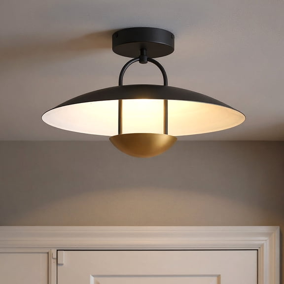 Luxury Urban Loft Ceiling Light, Matte Black, UQL6001