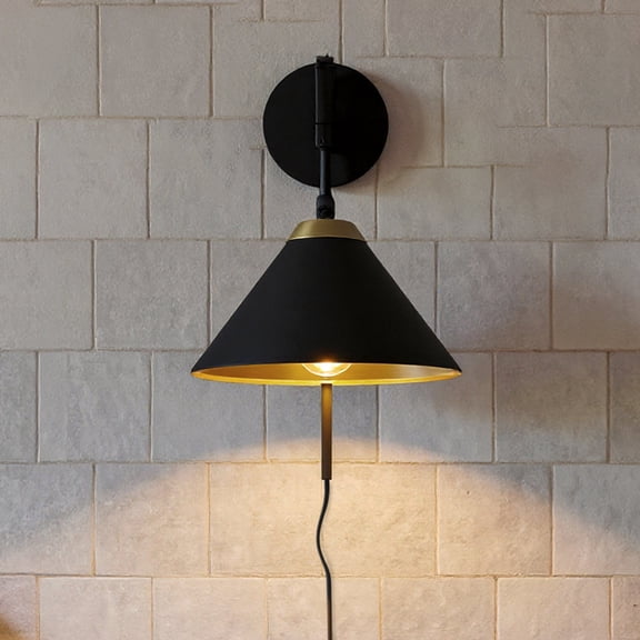 Luxury Urban Loft Wall Sconce, Matte Black, UQL5982