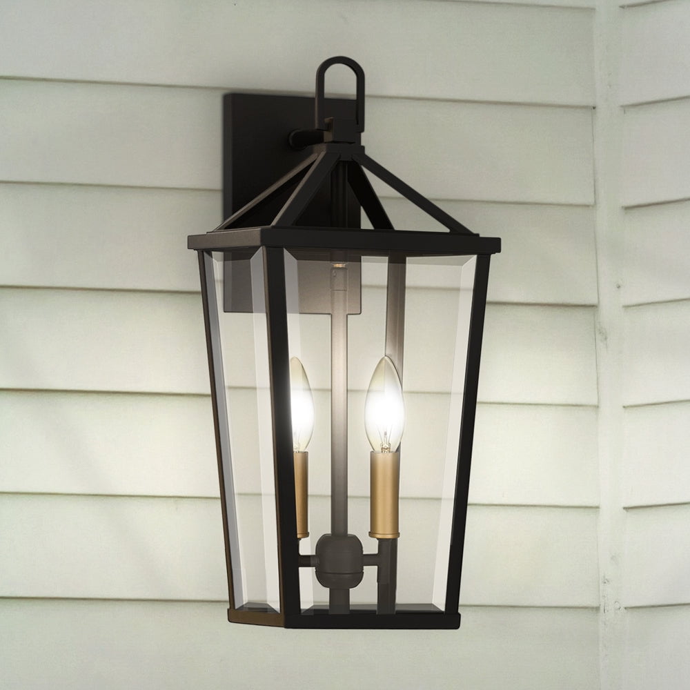 Luxury Urban Loft Wall Sconce, Small Size: 17.5''H x 7.5''W, with Mid Century Modern Style Elements, Matte Black Finish, UQL1962 from the Ulm Collection by Urban Ambiance