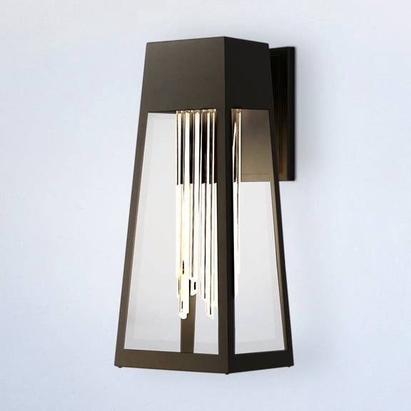 Luxury Urban Loft Wall Sconce, Small Size: 18''H x 7.5''W, with Mid Century Modern Style Elements, Matte Black Finish, UQL1951 from the Peoria Collection by Urban Ambiance