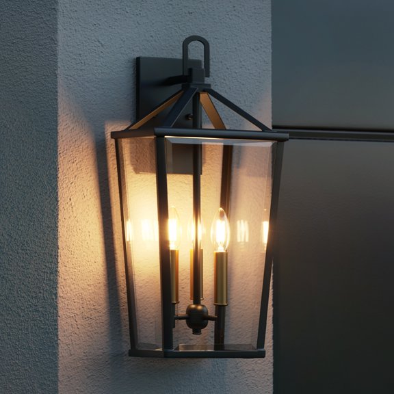 Luxury Urban Loft Wall Sconce, Small Size: 22''H x 9.5''W, with Mid Century Modern Style Elements, Matte Black Finish, UQL1963 from the Ulm Collection by Urban Ambiance