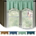 thumbnail image 1 of Luxury Valance Curtain with Tassels,100% Polyester Fabric Cafe Windows Short Curtain,Window Treatment Above the over Sink Vintage Privacy Pleated Room Divider for Bedroom Living Door, 1 of 7