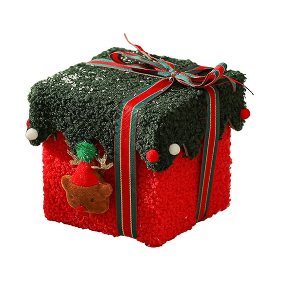 Luxury Velvet Christmas Gift Box – Thickened Empty Packaging Box for Apples, Candy, Small Holiday Gifts, High-End Festive Box